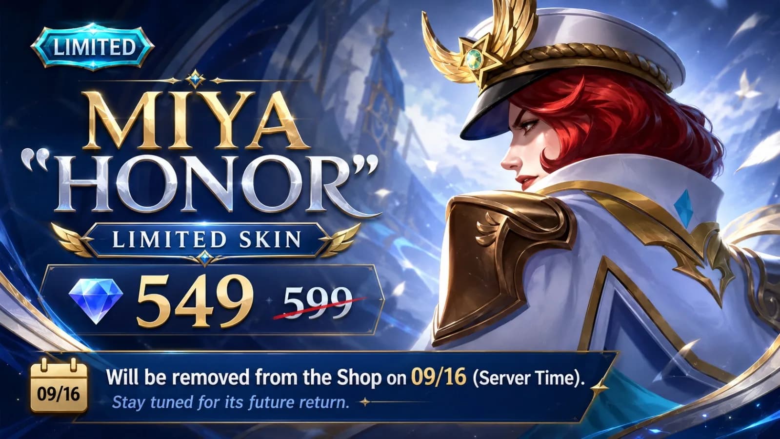 Skin Limited Miya Honor Dikabarkan Dihapus dari Shop MLBB 16 September