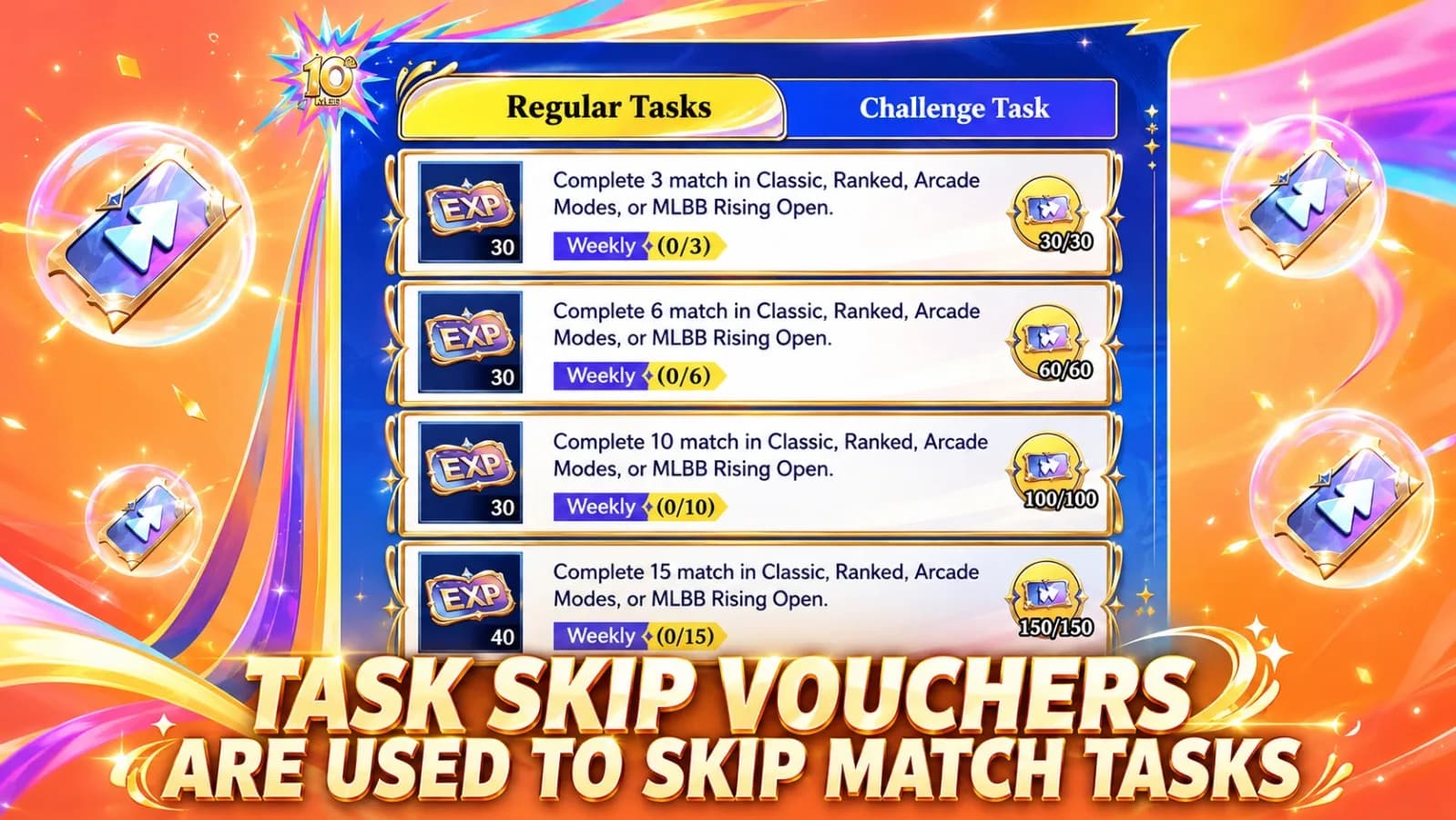 Event MLBB 10th Anniversary: Skip Voucher Bikin Progres Lebih Ringan